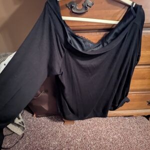 Lane Bryant Off The Shoulder Black Sweater
